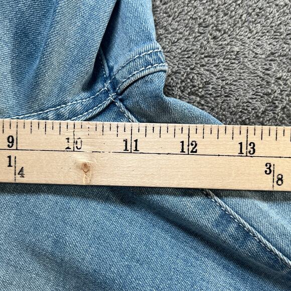 YMI Jeans Womens Size 11/30 Blue Denim High Rise Flare Side Destruction NEW - Picture 12 of 14